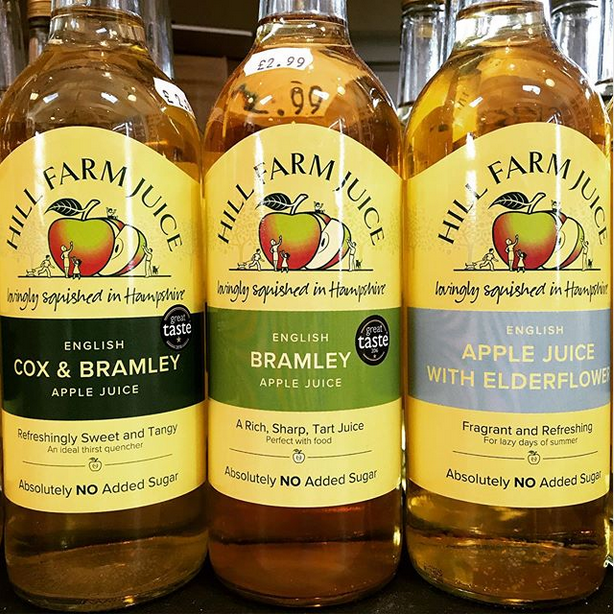 Apple juice from Hill Farm Juice