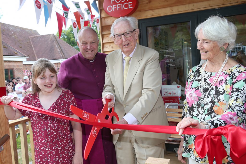 Cutting the ribbon